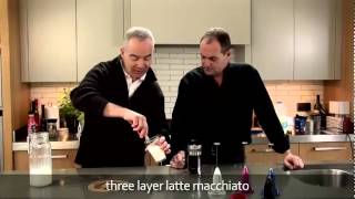 aerolatte  milk frother makes three layer caffè latte macchiato [upl. by Baese]