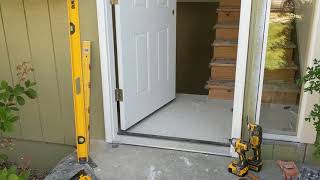 Jeld Wen Front Door Installation  Really crappy products and craftsmanship PART 1 [upl. by Atinomar]