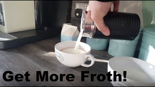 How to Get More Froth from Your Nespresso Coffee Aeroccino  Nespresso tips and help [upl. by Seta]